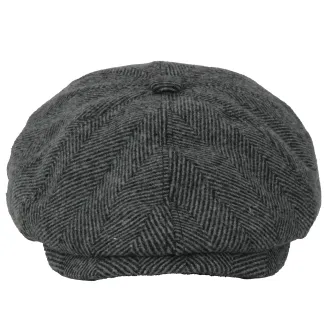 Shelby Kaszkiet Męski Polar Fashion K278B Grafit Jodełka Peaky Blinders - 3