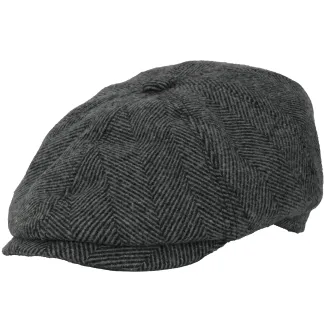 Shelby Kaszkiet Męski Polar Fashion K278B Grafit Jodełka Peaky Blinders - 2