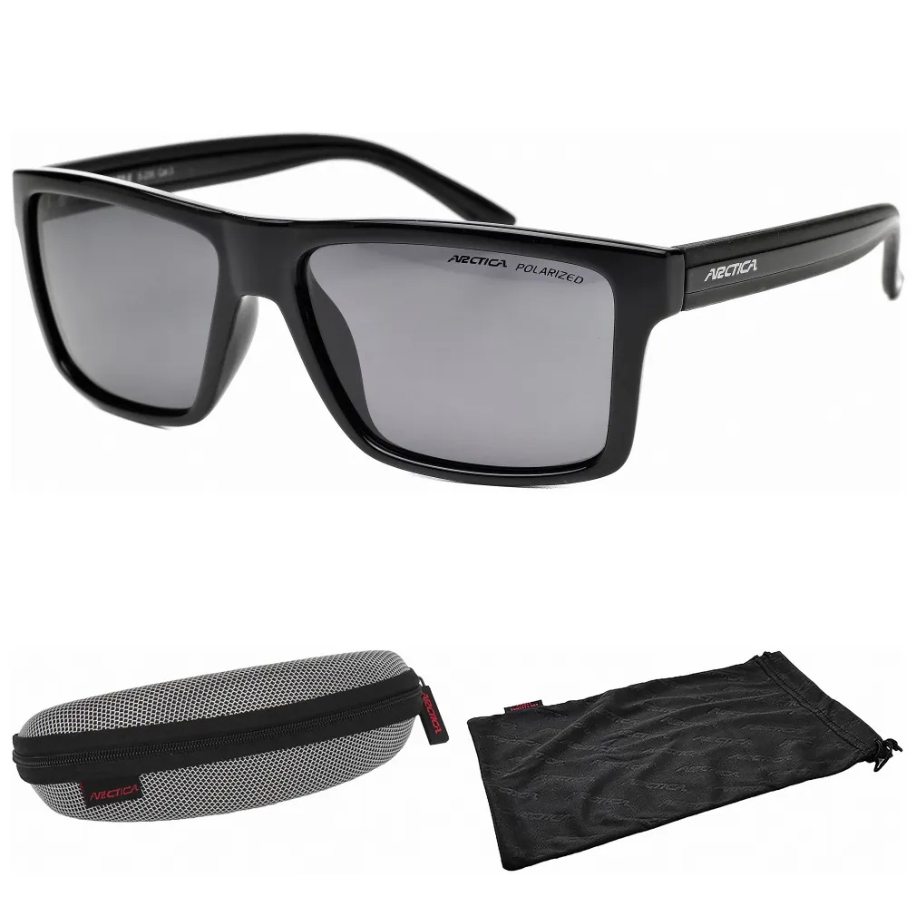 Arctica S235 Czarne DAZZLE Okulary Przeciwsłoneczne Gratisy