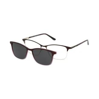 CL10209A Damskie Oprawki Purpurowo-złote Solano z Nakładką  Clip-On - 2