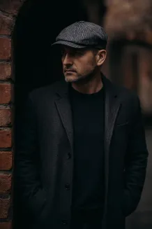Szary kaszkiet męski bawełniany letnia czapka Peaky Blinders Shelby K225D - 4