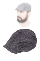 Szary kaszkiet męski bawełniany letnia czapka Peaky Blinders Shelby K225D