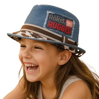 Trilby Niebieski Kapelusz dziecięcy R185B Rocket – styl i komfort Polar Fashion - 7