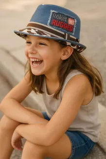 Trilby Niebieski Kapelusz dziecięcy R185B Rocket – styl i komfort Polar Fashion - 6
