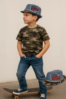 Trilby Niebieski Kapelusz dziecięcy R185B Rocket – styl i komfort Polar Fashion - 4