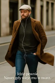 Kaszkiet Męski Beżowo-Piaskowy K272A Styl Peaky Blinders Polar Fashion - 7