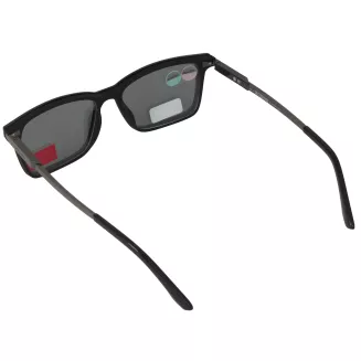 Męskie okulary 2w1 clip-on czarny mat polaryzacja TAC Solano CL90269A - 7