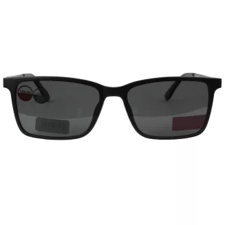 Męskie okulary 2w1 clip-on czarny mat polaryzacja TAC Solano CL90269A - 5