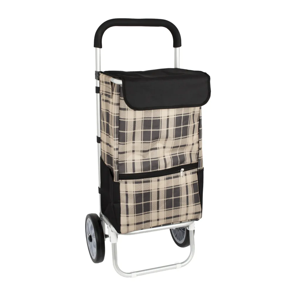 Shopping Bag On Wheels ALU24 Aluminum Shopping Trolley With Large Wheels
