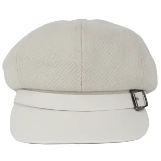 Kaszkiet Polar Fashion K290 – Jasny Beż, Kobiecy Styl i Komfort na Jesień - 2