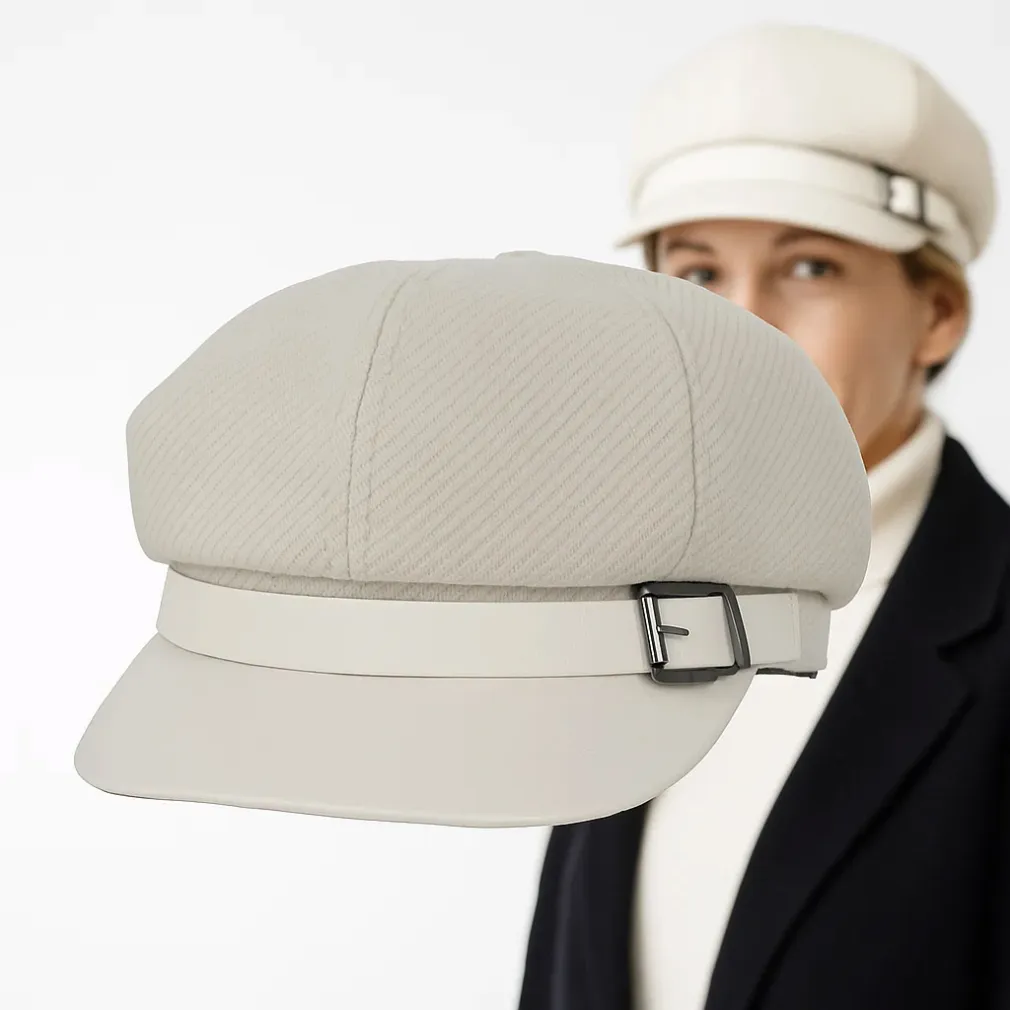 Kaszkiet Polar Fashion K290 – Jasny Beż, Kobiecy Styl i Komfort na Jesień