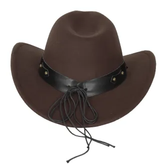 Brązowy kapelusz kowbojski unisex 57–60 cm – Polar Fashion R238F - 11