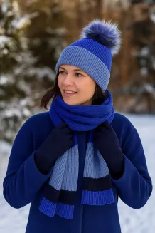 Ciepły Komplet Damski W453C Polar Fashion – Czapka Szal Rękawiczki - 7
