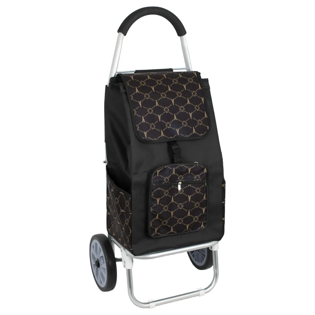 Shopping Bag On Wheels WZ197A Aluminum Shopping Trolley With Large Wheels