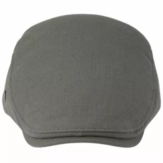Kaszkiet K212F oliwkowy lniany flat cap lekki przewiewny casual styl lato - 3