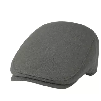 Kaszkiet K212F oliwkowy lniany flat cap lekki przewiewny casual styl lato - 2