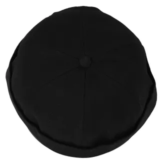 Czapka Bez Daszka Dokerka Leonka Fisherman Bawełniana Czarna Unisex K263J - 5