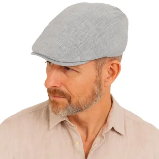 Szaro-beżowy męski Kaszkiet K269A 100% bawełna, styl z klasą PolarFashion - 6