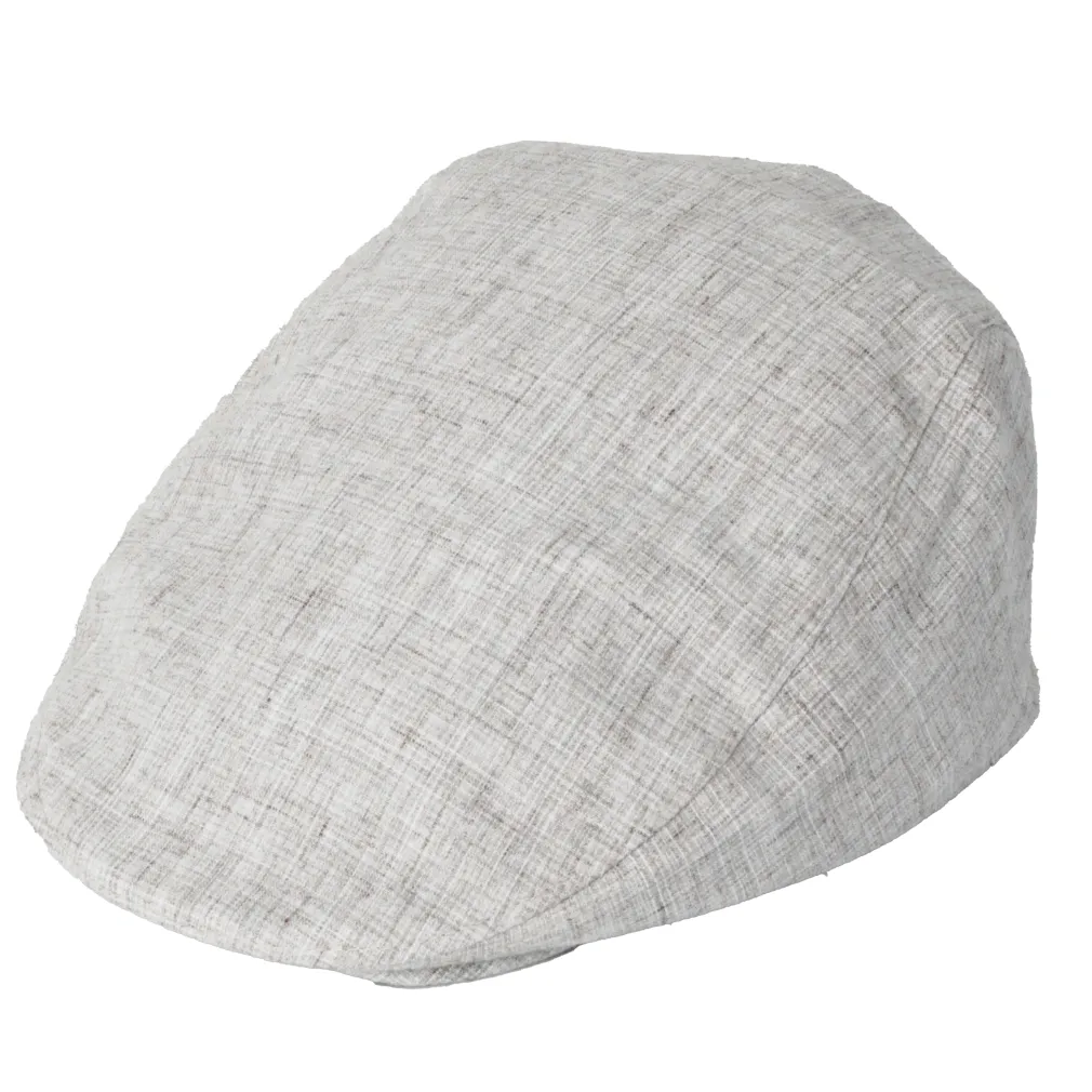 Szaro-beżowy męski Kaszkiet K269A 100% bawełna, styl z klasą PolarFashion
