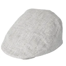 Szaro-beżowy męski Kaszkiet K269A 100% bawełna, styl z klasą PolarFashion