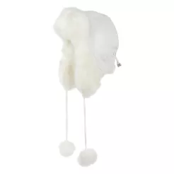 W161A White Eared Winter Hat With Ortalion Insulated Fur