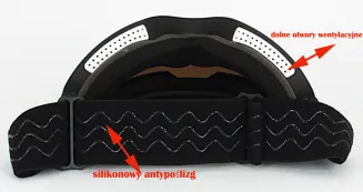 Gogle narciarskie GP1C  szara lustrzana szyba .kat.2 Kominiarka - 3