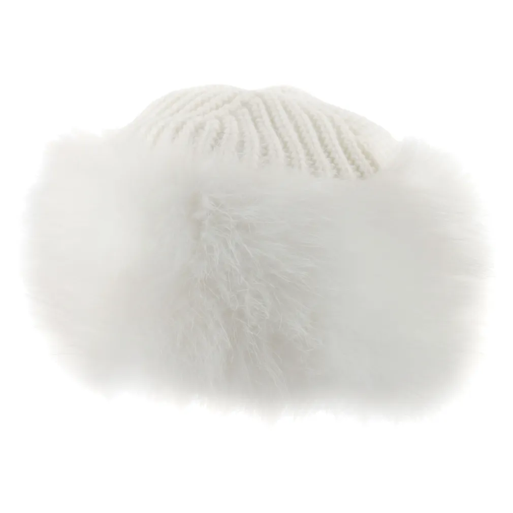W168A White Winter Hat Warm Toque