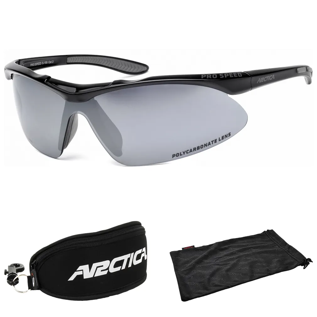 Arctica S195 Czarne PRO SPEED Okulary Przeciwsłoneczne Gratisy