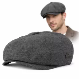 Kaszkiet Męski Gazeciarz Grafitowy Shelby Peaky Blinders Letni K308F