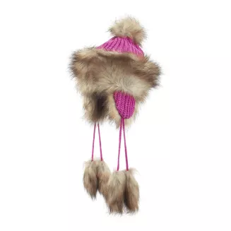 W210D Fuchsia Winter Hat Warm Mongolian Hat - 3