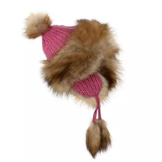 W210D Fuchsia Winter Hat Warm Mongolian Hat - 4
