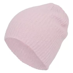 W96B Różowa Ciepła dzianinowa czapka damska z błyszczącą nitką