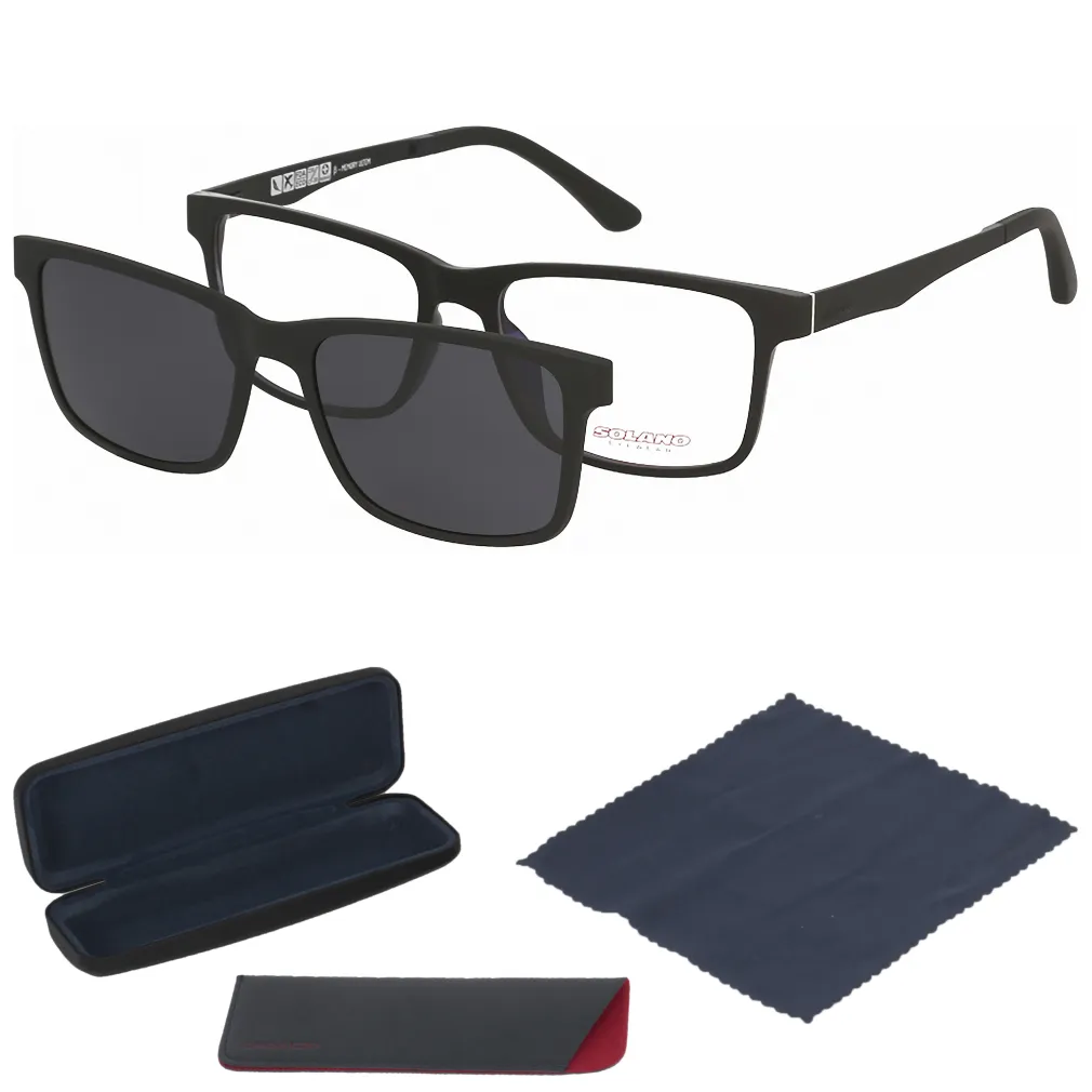 Solano CL90047A Corrective Frame With Clip-On Sun Cover