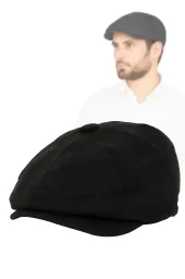Ciepły Kaszkiet Peaky Blinders Czarna Kratka Shelby K276B PolarFashion