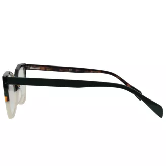 Oprawki damskie Polar Fashion F7751 C7 cat eye zielono kremowe flex - 5