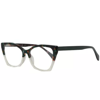 Oprawki damskie Polar Fashion F7751 C7 cat eye zielono kremowe flex - 3