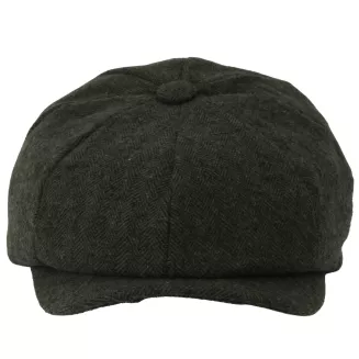 Kaszkiet Męski Ocieplany Gazeciarz Zielony Jodełka Peaky Blinders K283C - 3