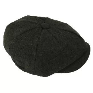 Kaszkiet Męski Ocieplany Gazeciarz Zielony Jodełka Peaky Blinders K283C - 8