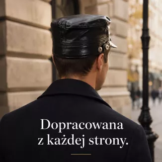 CZAPKA PATROLÓWKA CZARNA Z DASZKIEM UNISEKS BŁYSZCZĄCA EKO SKÓRA K36C - 8