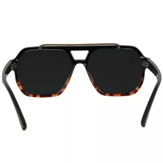 Okulary Polaryzacyjne Męskie UV400 P9002C4 Czarna Panterka Złote Detal - 5