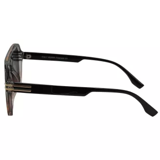 Okulary Polaryzacyjne Męskie UV400 P9002C4 Czarna Panterka Złote Detal - 7