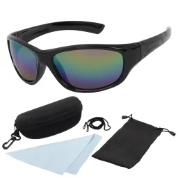 Haker HP530E Czarne lustrzane Polaryzacyjne okulary przeciwsłoneczne