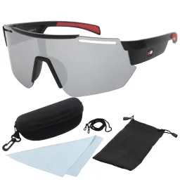 Haker 1721 Czerwone Tommy Hilfiger Sportowe Okulary Przeciwsłoneczne