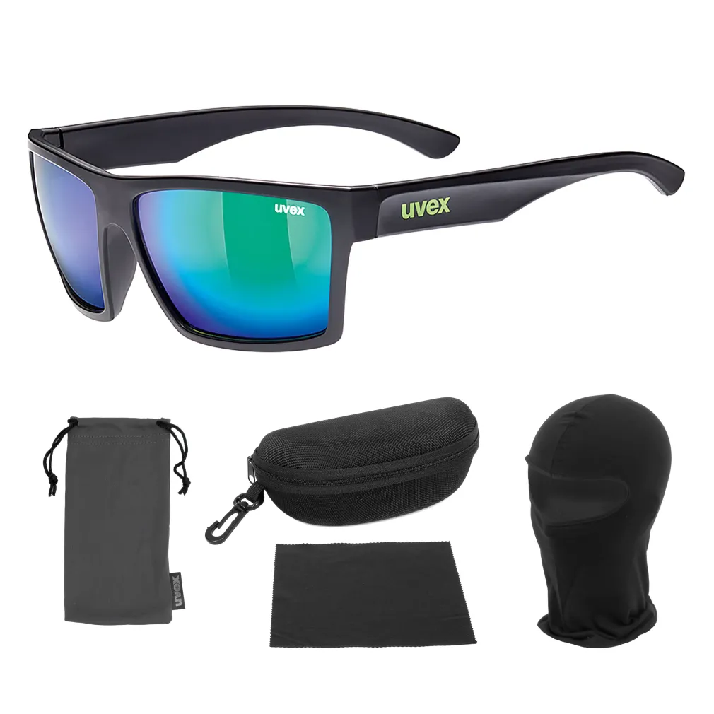 Matowe Czarne Sportowe Okulary przeciwsłoneczne Uvex LGL 29 15