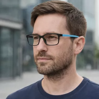 Okulary męskie clip-on polaryzacyjne czarny mat ULTEM Solano CL90256E - 9