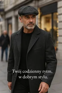 Ocieplany Kaszkiet Peaky Blinders Grafitowa Jodełka K275A  Polar Fashion - 7