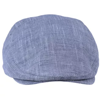Kaszkiet męski niebieski flat cap bawełniany lekki Polar Fashion K306F - 5