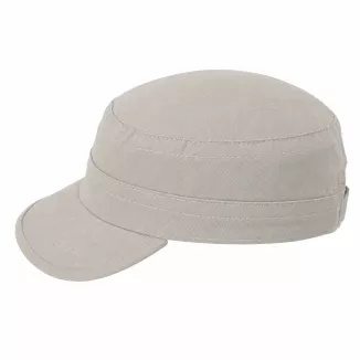 Czapka Patrolówka Polar Fashion Damska Męska z Daszkiem Beżowa Rzep K316B - 6