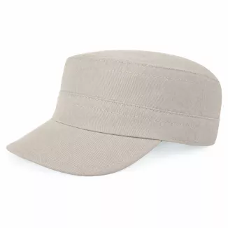 Czapka Patrolówka Polar Fashion Damska Męska z Daszkiem Beżowa Rzep K316B - 3