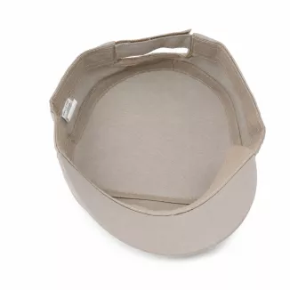 Czapka Patrolówka Polar Fashion Damska Męska z Daszkiem Beżowa Rzep K316B - 9